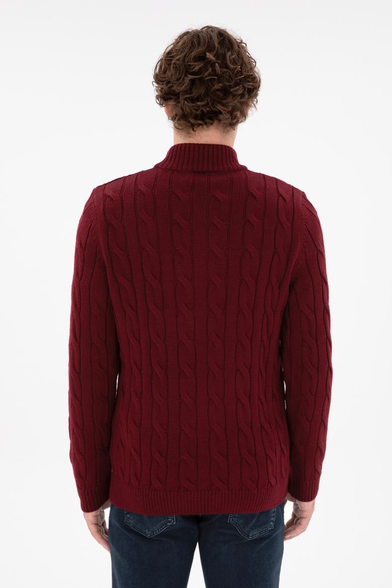 Erkek Bordo Kazak - 50297020036