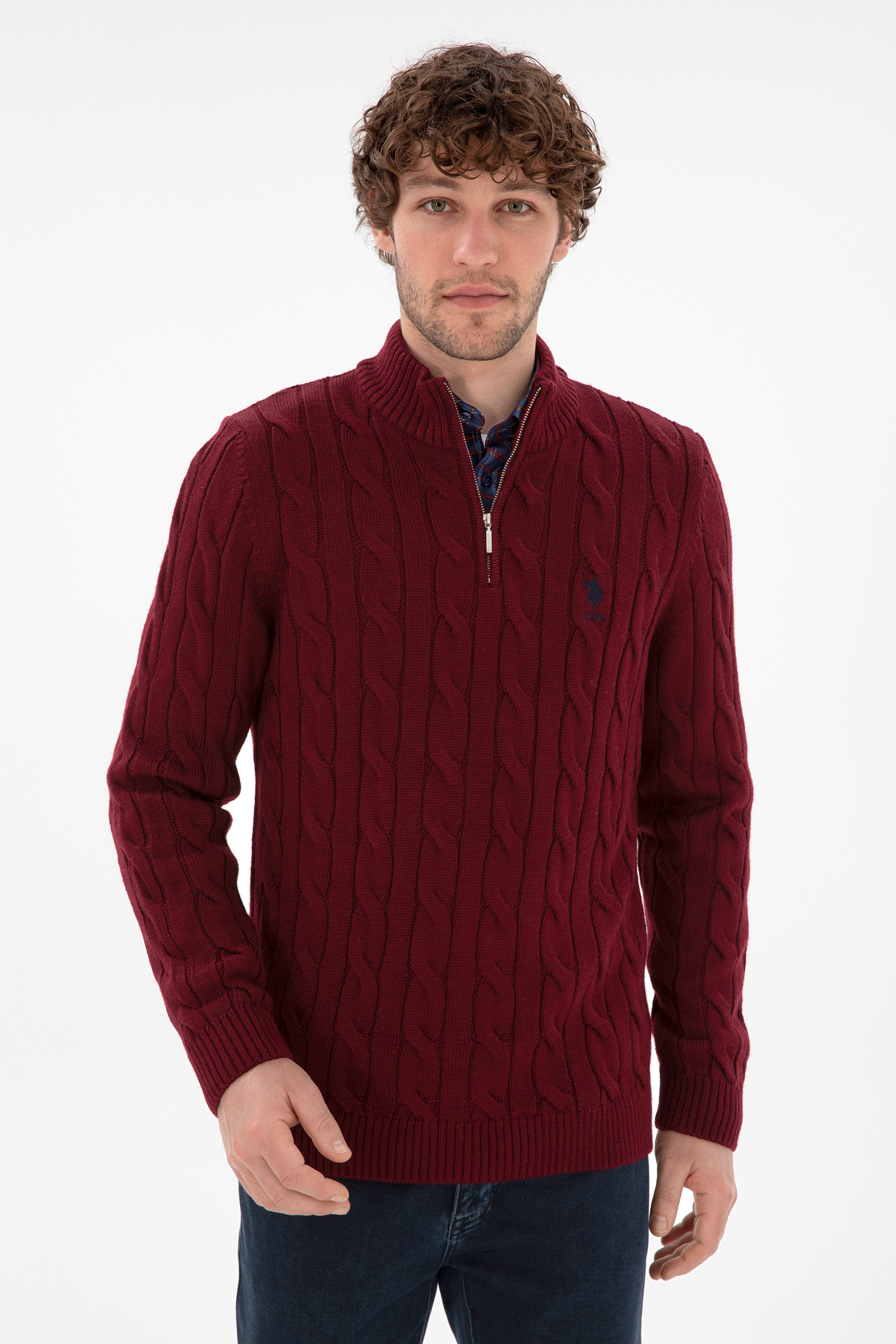 Erkek Bordo Kazak - Image 3