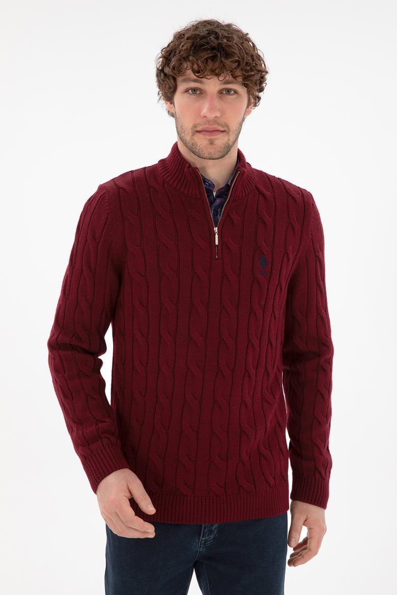 Erkek Bordo Kazak - 50297020036