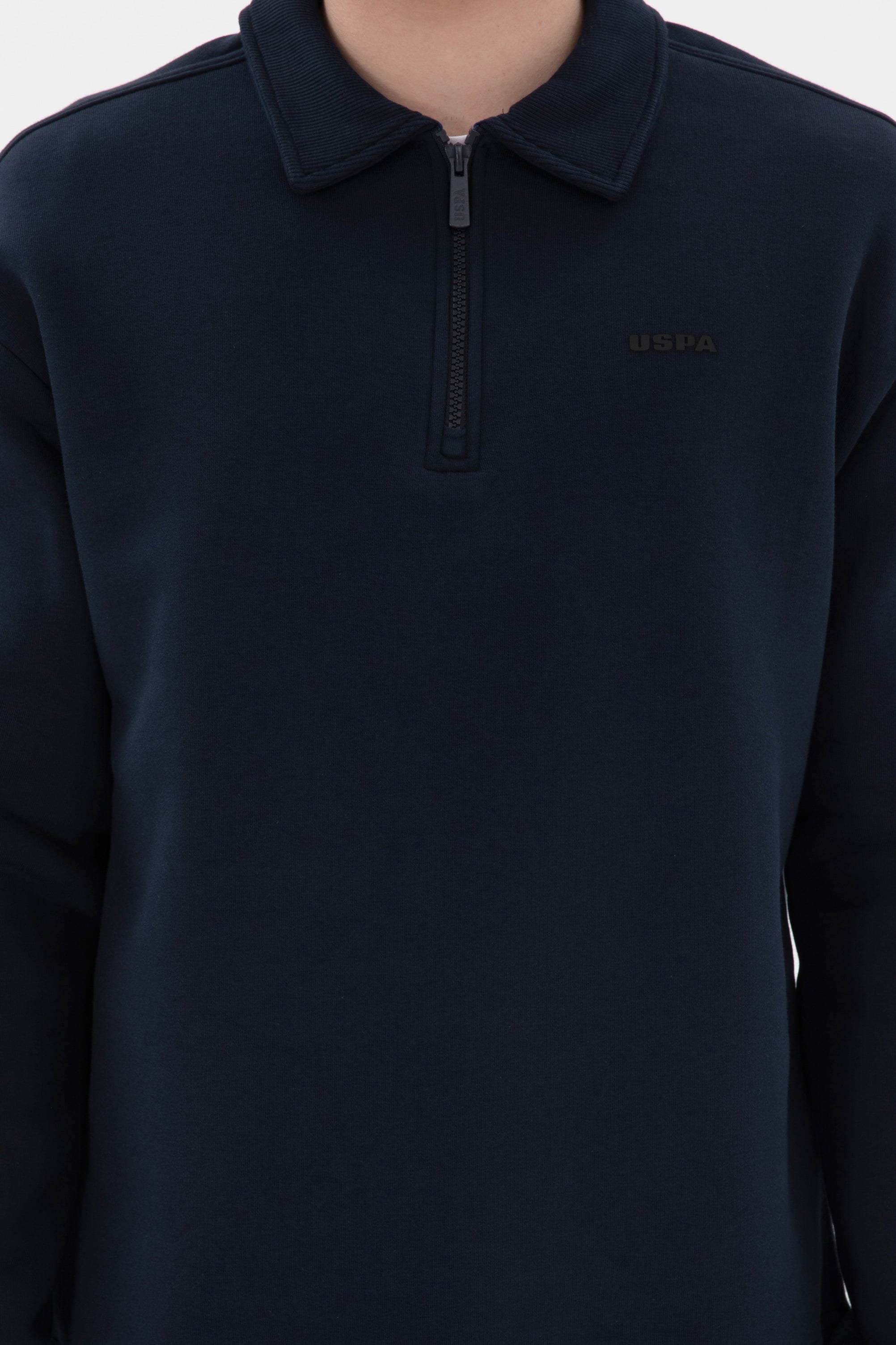 Erkek Lacivert Basic Sweatshirt - Image 6