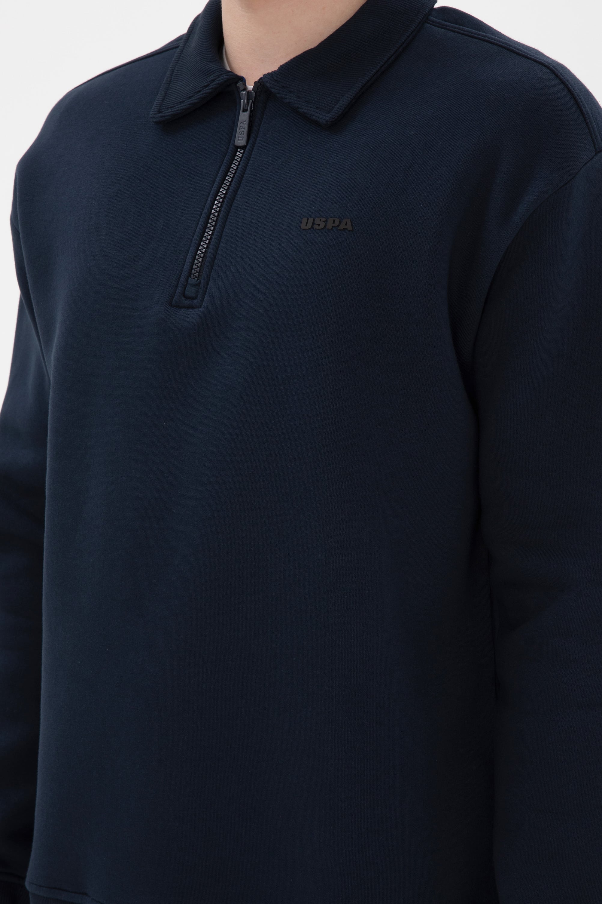 Erkek Lacivert Basic Sweatshirt - Image 7
