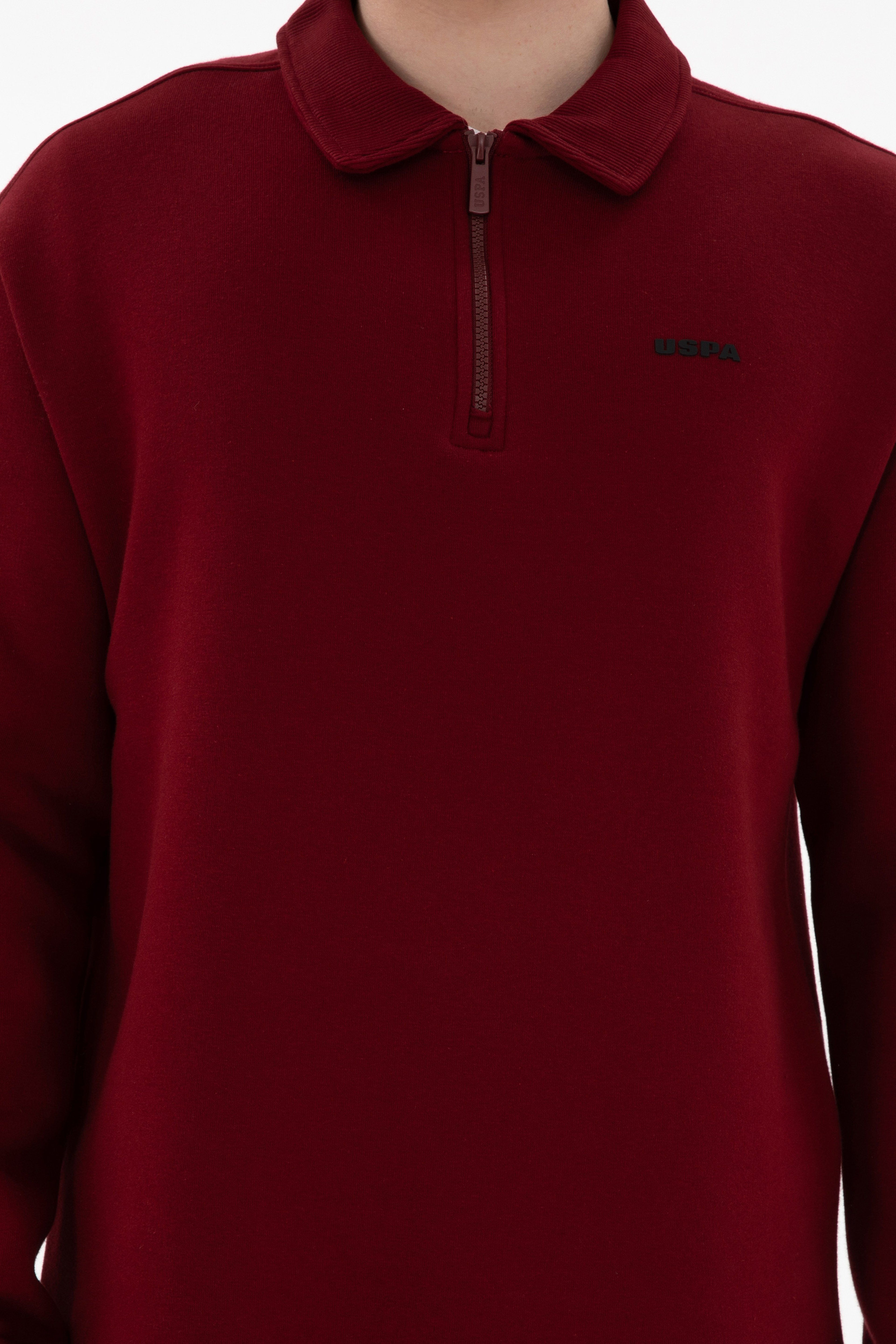 Erkek Bordo Basic Sweatshirt