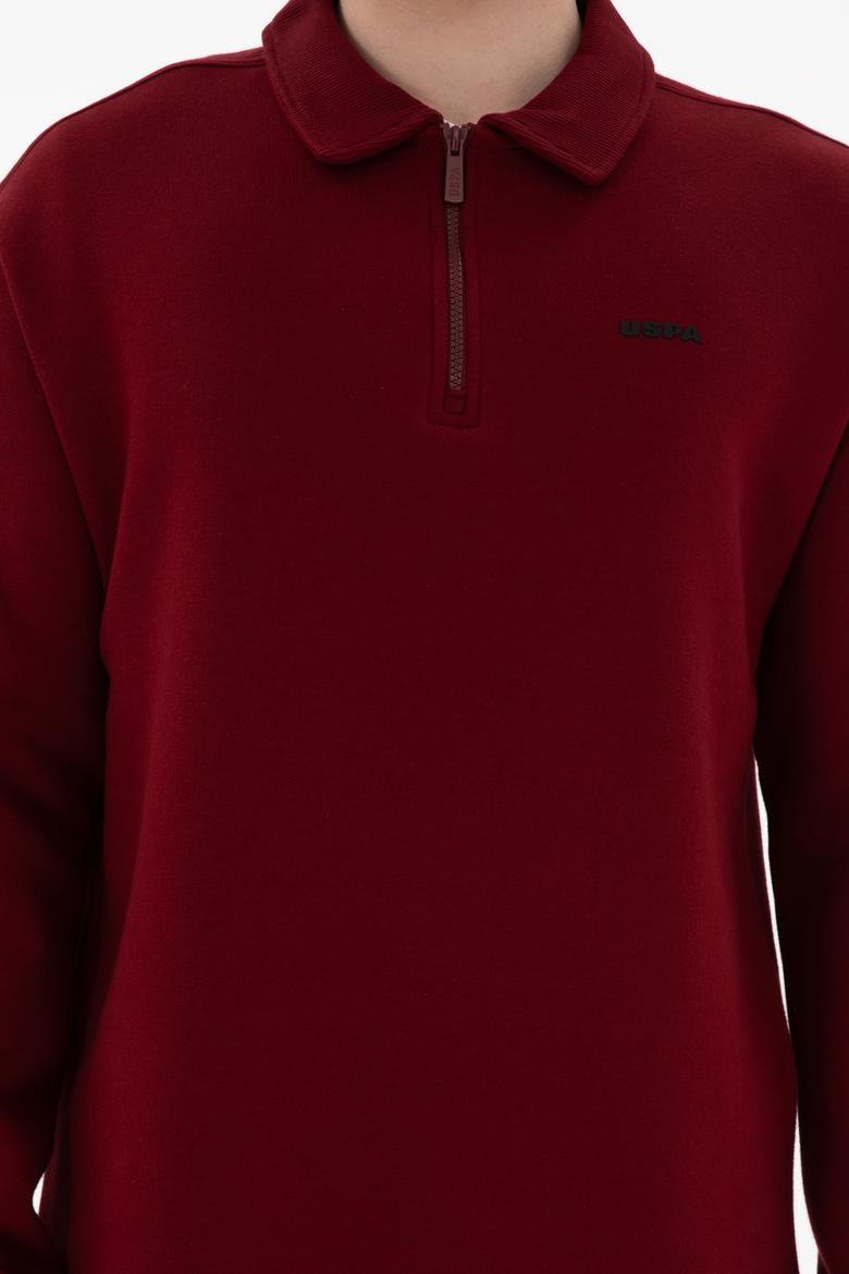 Erkek Bordo Basic Sweatshirt - 50298265071