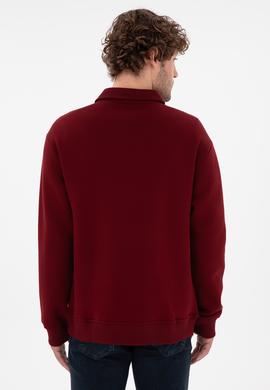 Erkek Bordo Basic Sweatshirt - 50298265071