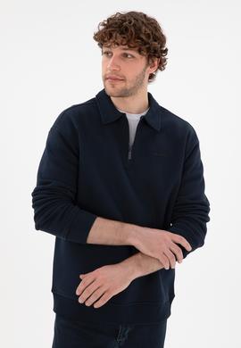 Erkek Lacivert Basic Sweatshirt - 50298265031