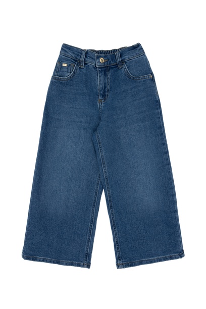 Kız Çocuk Mavi Flare Fit Jean Pantolon