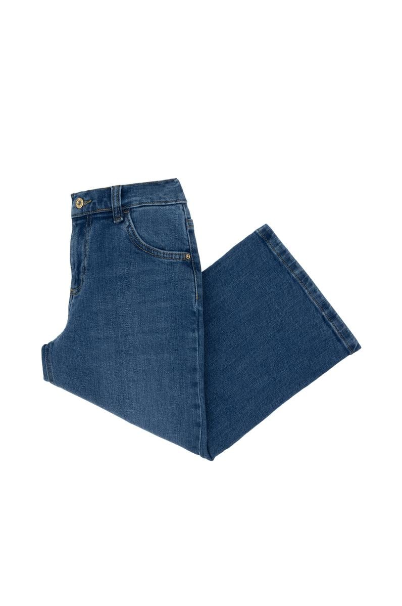 Kız Çocuk Mavi Flare Fit Jean Pantolon