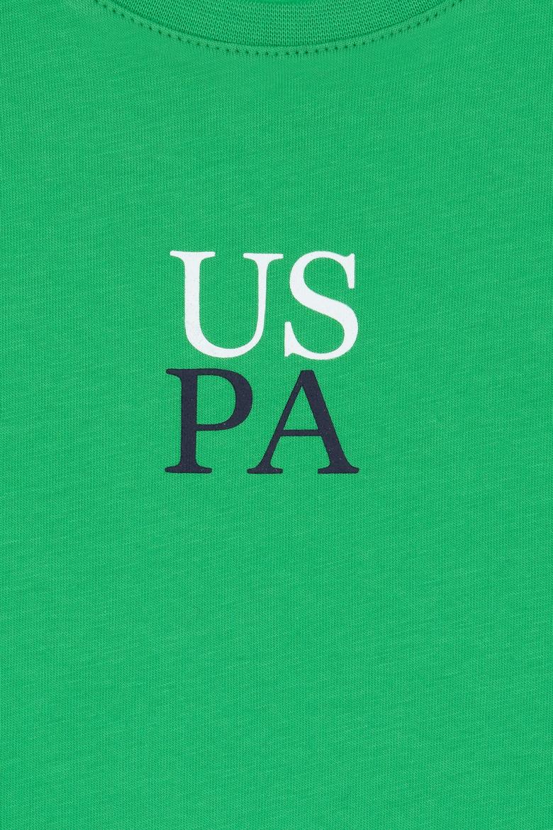 Erkek Çocuk Yeşil Oversize Bisiklet Yaka Tişört - 50306498048