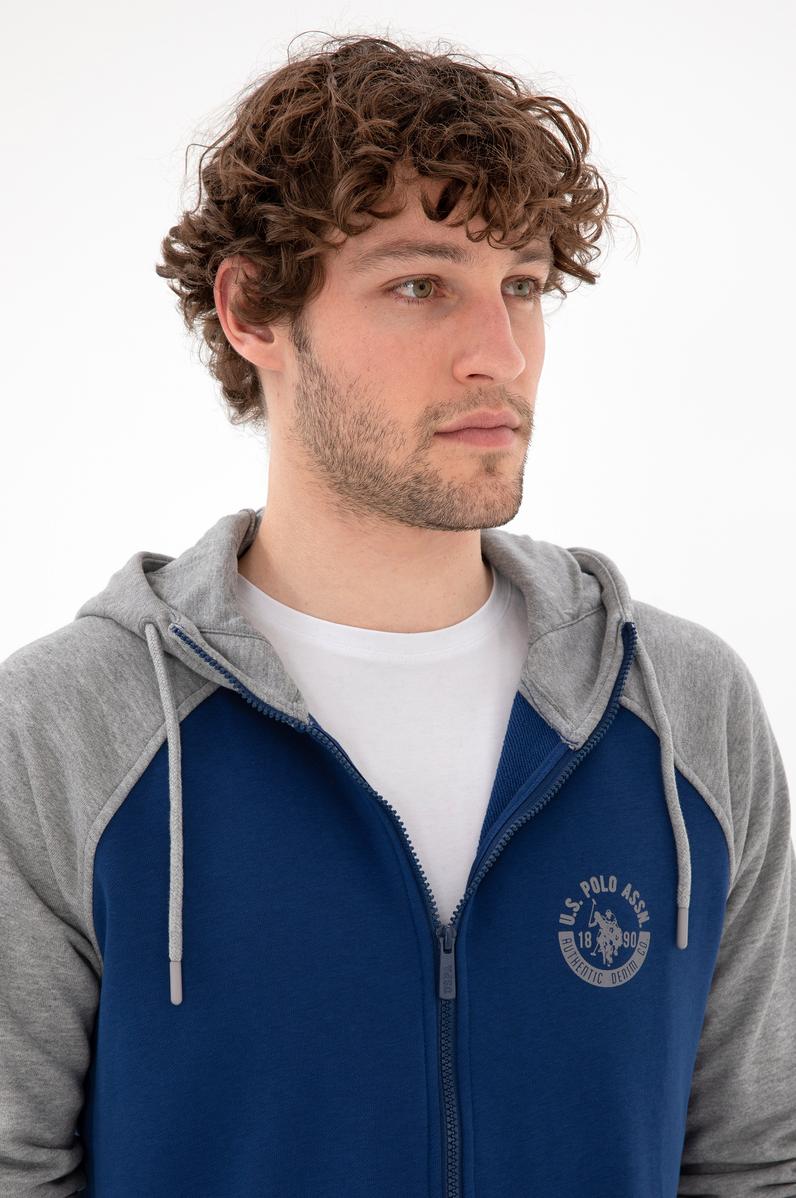 Erkek İndigo Örme Hırka