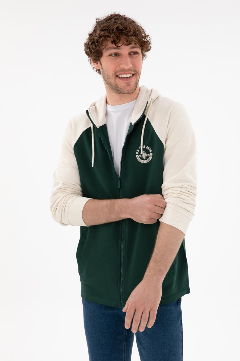 Erkek Koyu Yeşil Örme Hırka