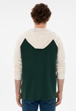 Erkek Koyu Yeşil Örme Hırka - 50293396018