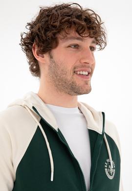 Erkek Koyu Yeşil Örme Hırka - 50293396018