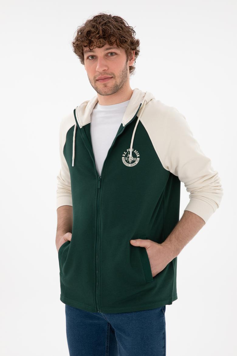 Erkek Koyu Yeşil Örme Hırka - 50293396018