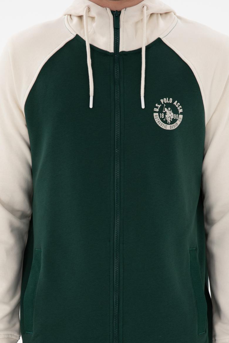 Erkek Koyu Yeşil Örme Hırka - 50293396018