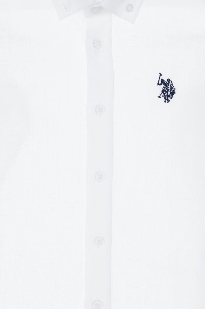 Erkek Çocuk Beyaz Uzun Kollu Basic Gömlek