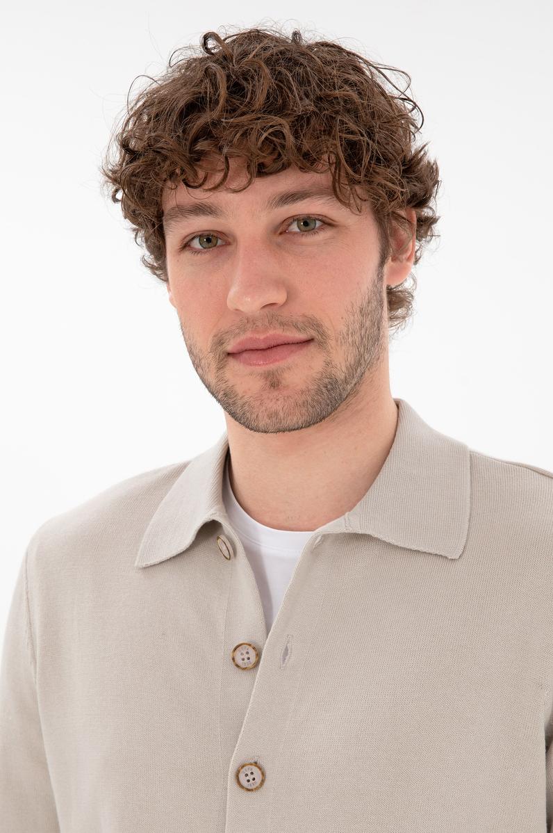 Erkek Taş Basic Triko Hırka