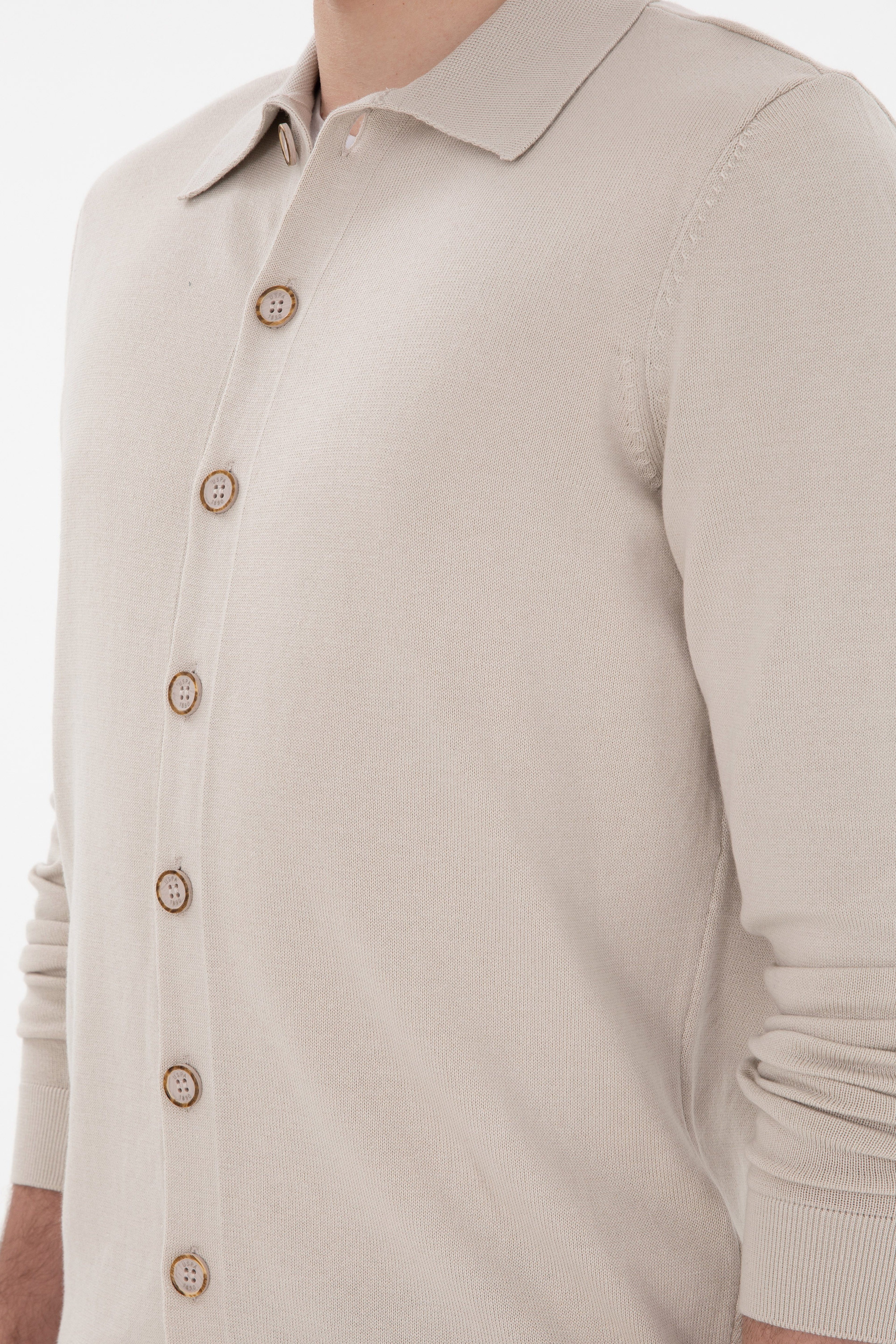 Erkek Taş Basic Triko Hırka - Image 7