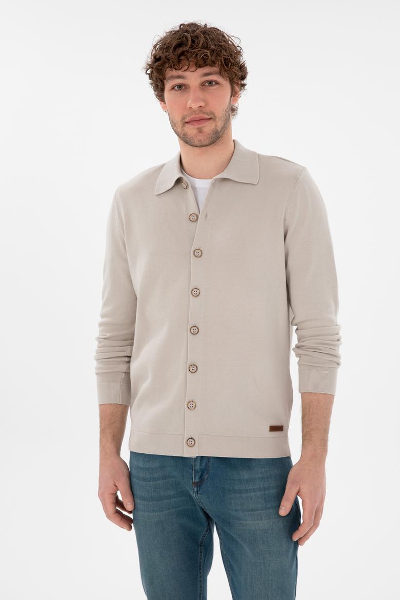 Erkek Taş Basic Triko Hırka