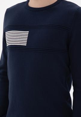 Erkek Lacivert Bisiklet Yaka Kazak - 50297073008