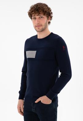 Erkek Lacivert Bisiklet Yaka Kazak - 50297073008