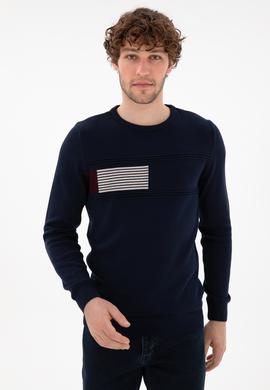 Erkek Lacivert Bisiklet Yaka Kazak - 50297073008