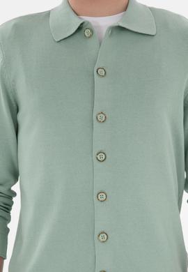 Erkek Su Yeşili Basic Triko Hırka - 50298272008