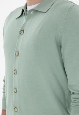 Erkek Su Yeşili Basic Triko Hırka - 50298272008