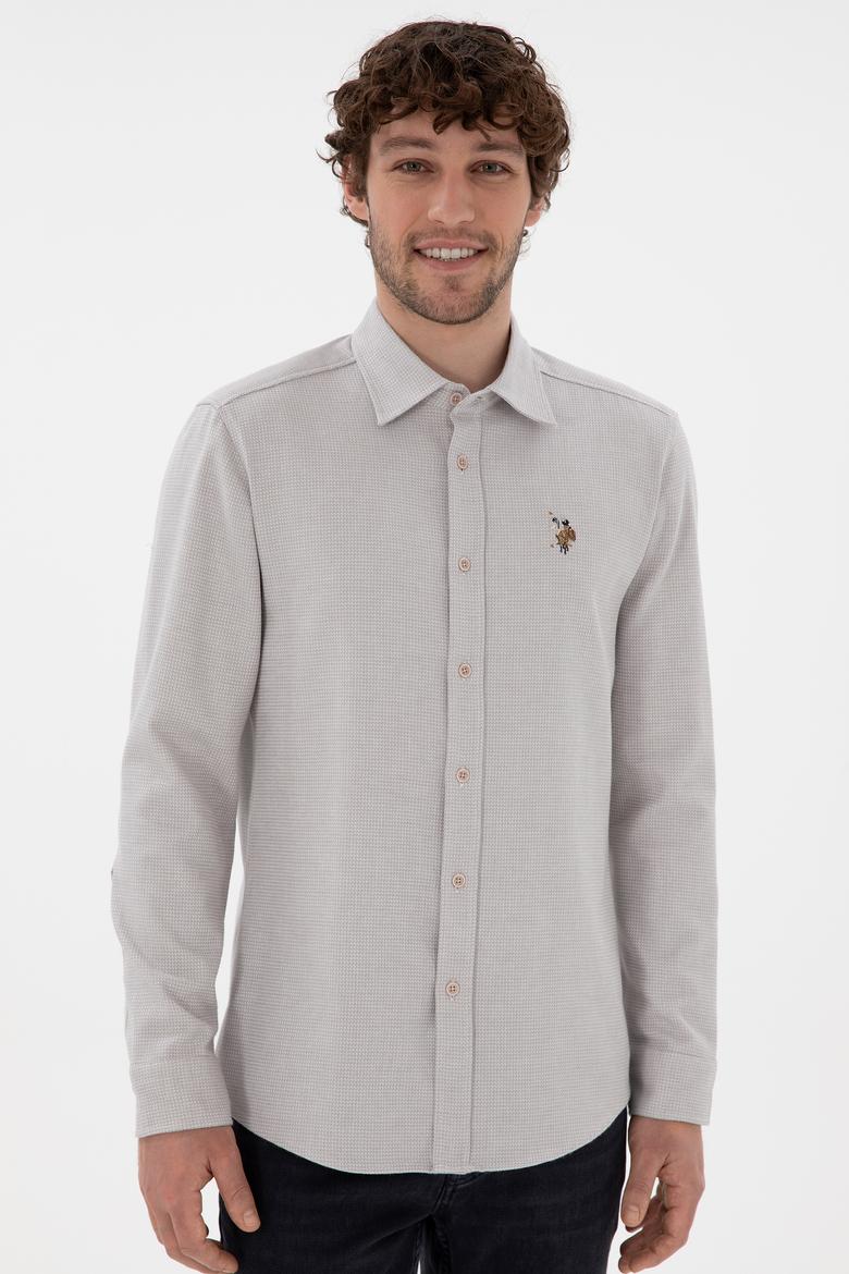 Erkek Taş Uzun Kollu Gömlek - 50291394016