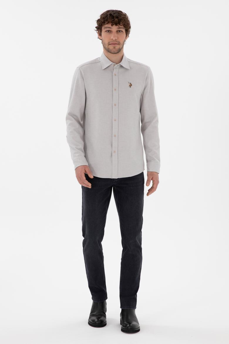 Erkek Taş Uzun Kollu Gömlek - 50291394016