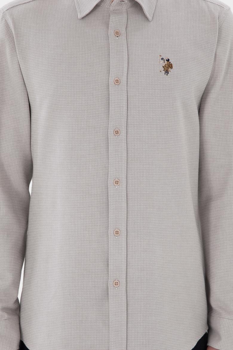 Erkek Taş Uzun Kollu Gömlek - 50291394016