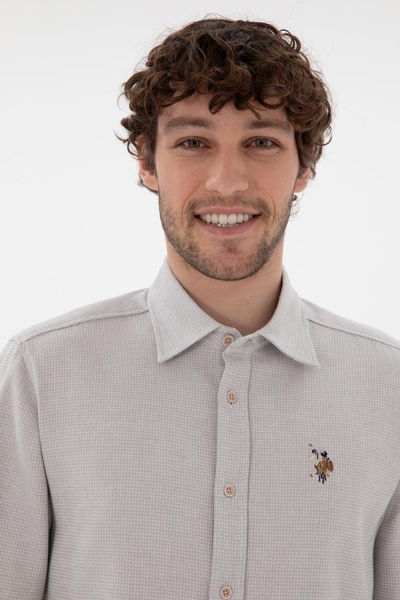 Erkek Taş Uzun Kollu Gömlek - 50291394016