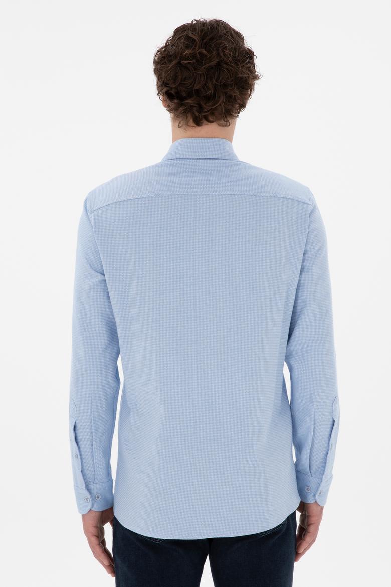 Erkek Açık Mavi Uzun Kollu Gömlek - 50291394005