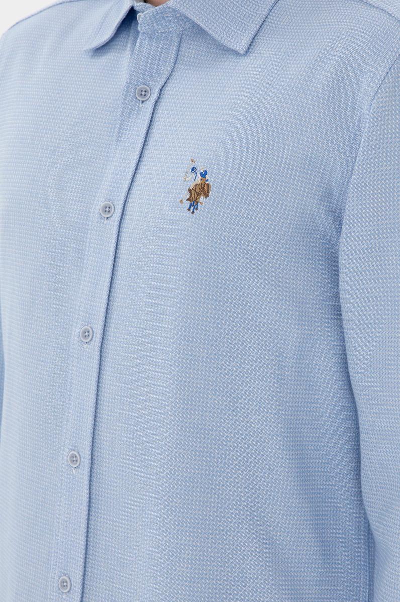 Erkek Açık Mavi Uzun Kollu Gömlek