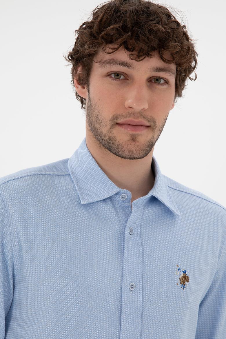 Erkek Açık Mavi Uzun Kollu Gömlek - 50291394005