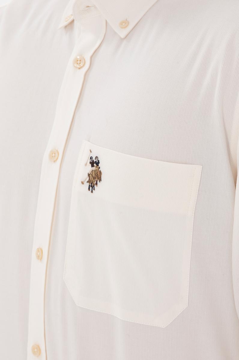 Erkek Krem Uzun Kollu Gömlek