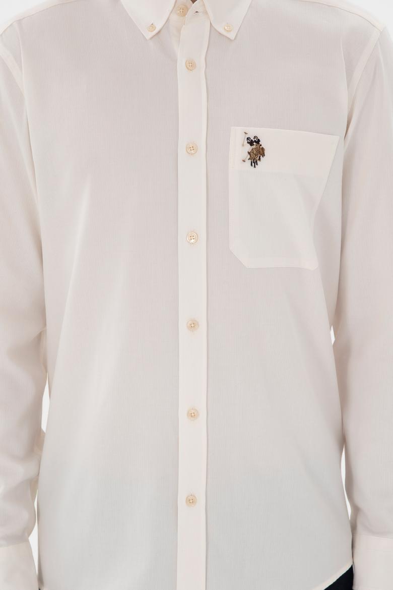 Erkek Krem Uzun Kollu Gömlek - 50291244025