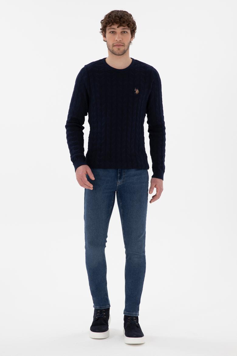 Erkek Koyu Mavi Jean Pantolon