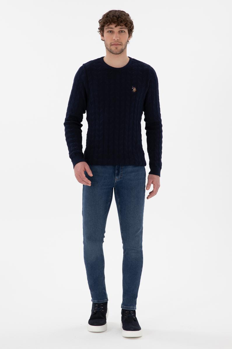 Erkek Koyu Mavi Jean Pantolon