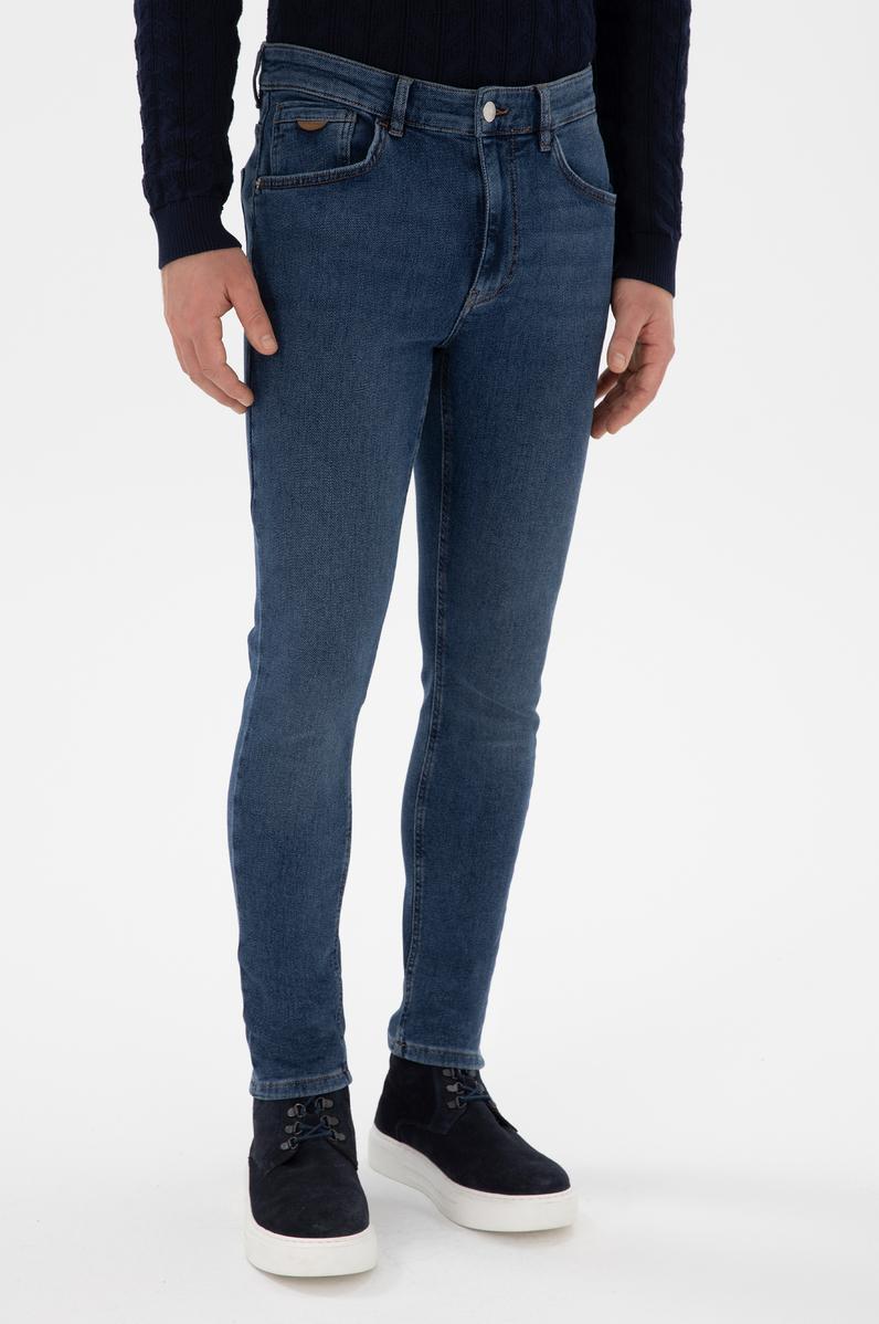 Erkek Koyu Mavi Jean Pantolon