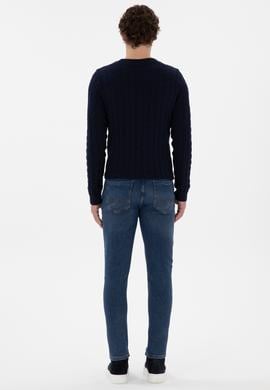 Erkek Koyu Mavi Jean Pantolon - 50290257049