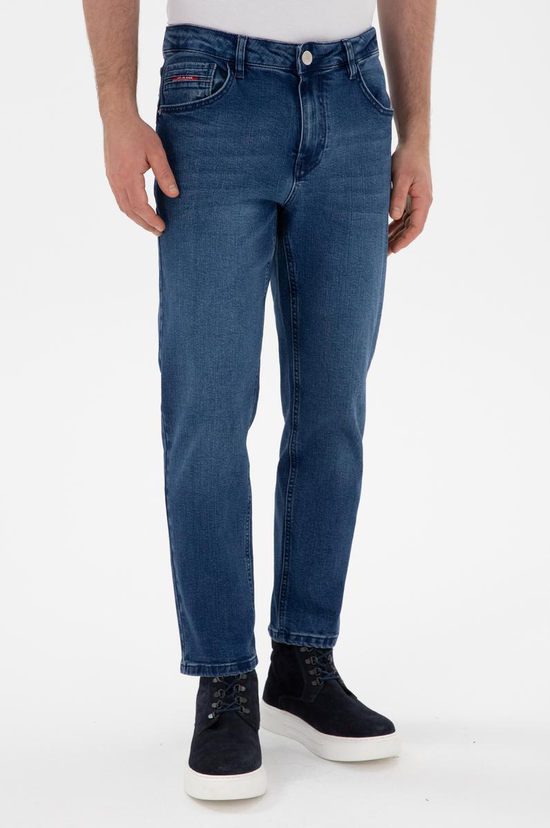 Erkek Koyu Mavi Jean Pantolon