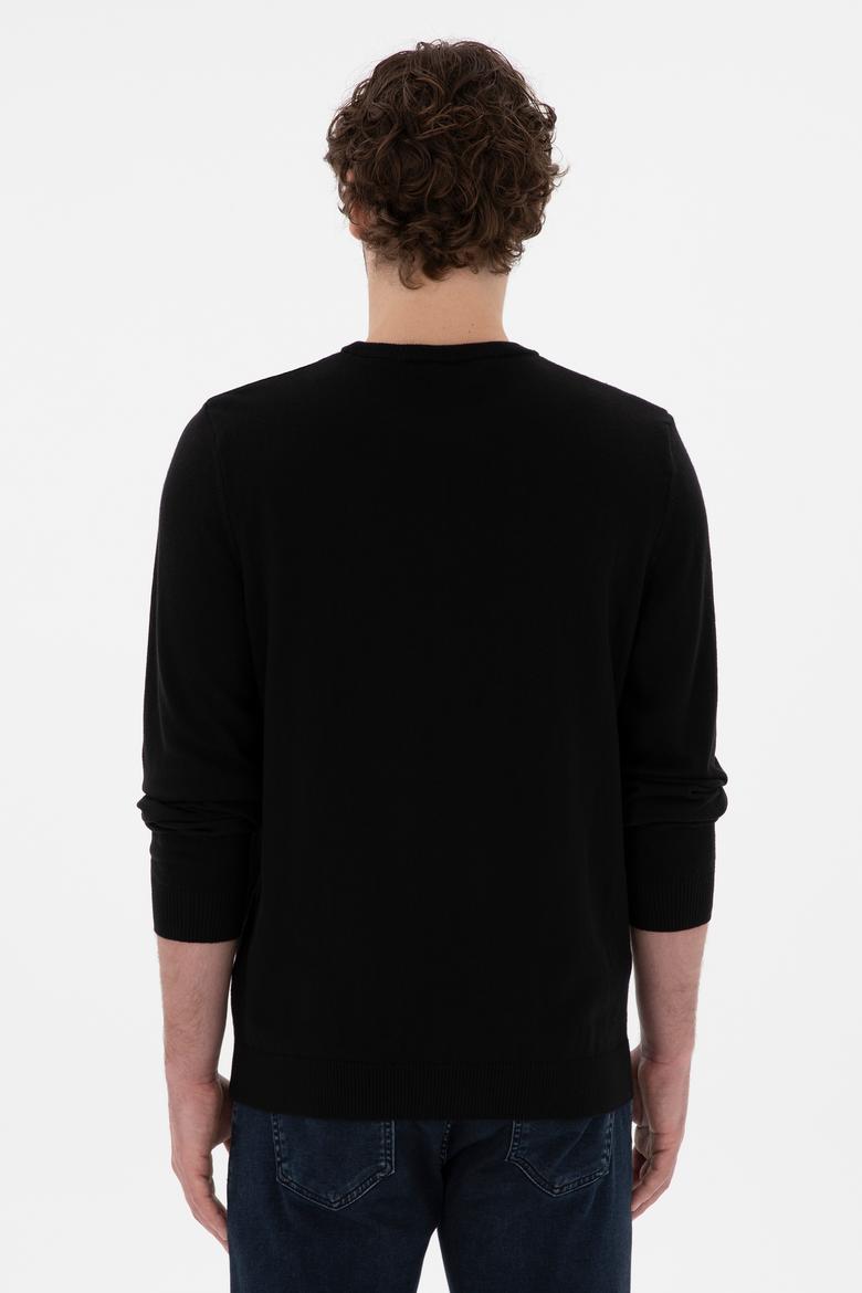 Erkek Siyah Basic Kazak - 50294740026