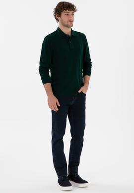 Erkek Koyu Yeşil Basic Sweatshirt - 50289051097