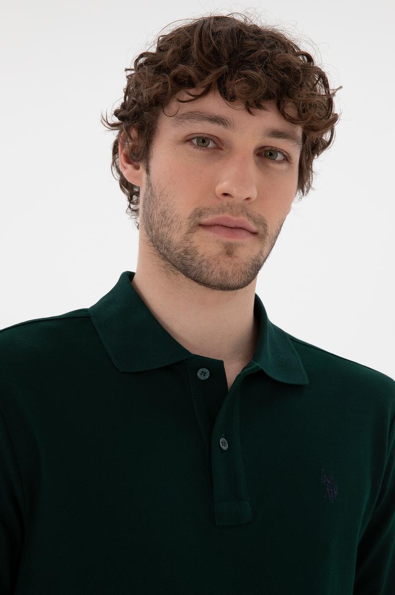 Erkek Koyu Yeşil Basic Sweatshirt