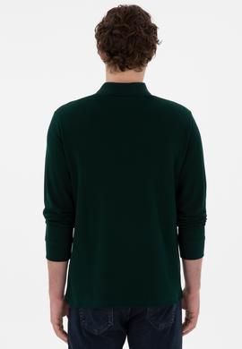 Erkek Koyu Yeşil Basic Sweatshirt - 50289051097