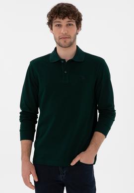 Erkek Koyu Yeşil Basic Sweatshirt - 50289051097