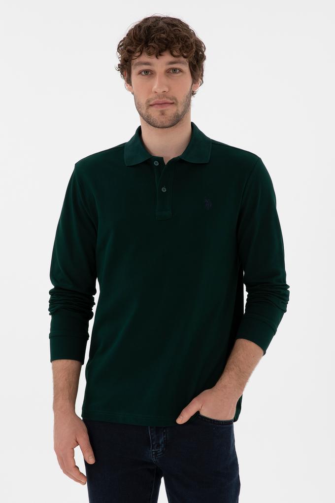 Erkek Koyu Yeşil Basic Sweatshirt