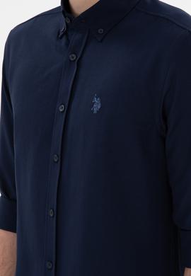 Erkek Lacivert Uzun Kollu Basic Gömlek - 50306338010