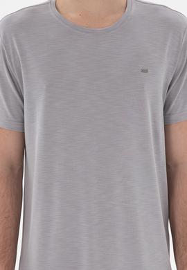 Erkek Regular Fit Bisiklet Yaka Modal Koyu Gri Basic Tişört - 50298033026