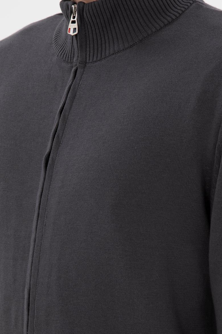 Erkek Antrasit Basic Triko Hırka - 50298268005